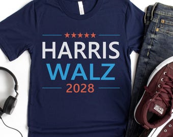 Harris Walz 2028 T-Shirt - Kamala for President 2028 Shirt - Kamala Harris Tim Walz T-Shirt - Election 2028 Shirt