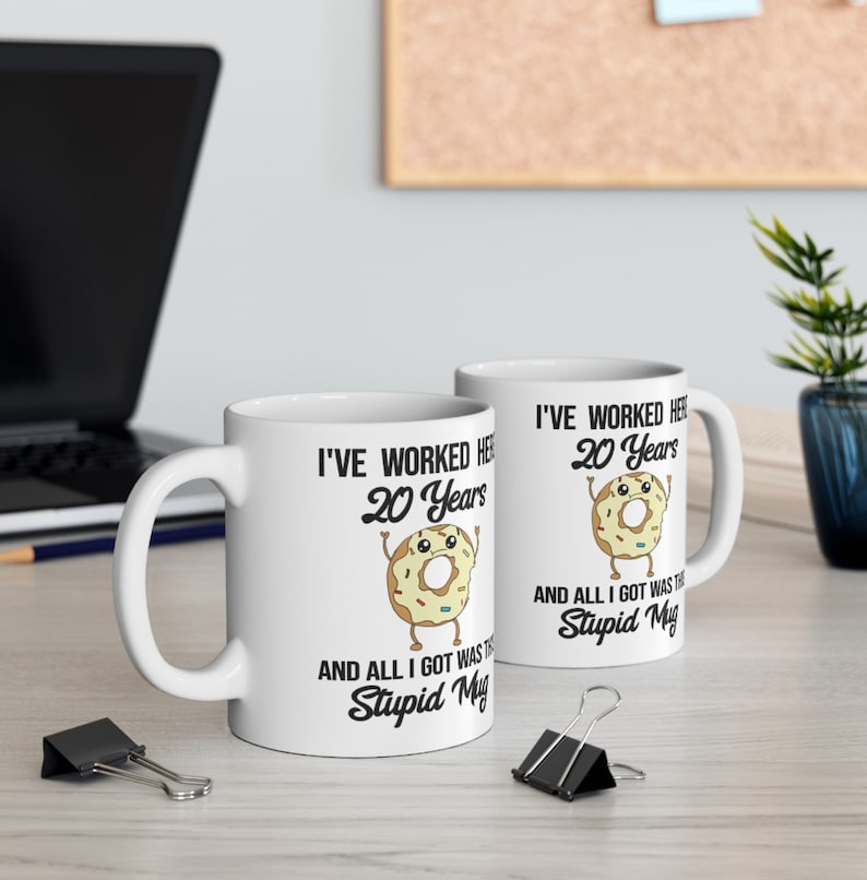 20 Year Work Anniversary Mug Gift for Coworkers Twenty Etsy