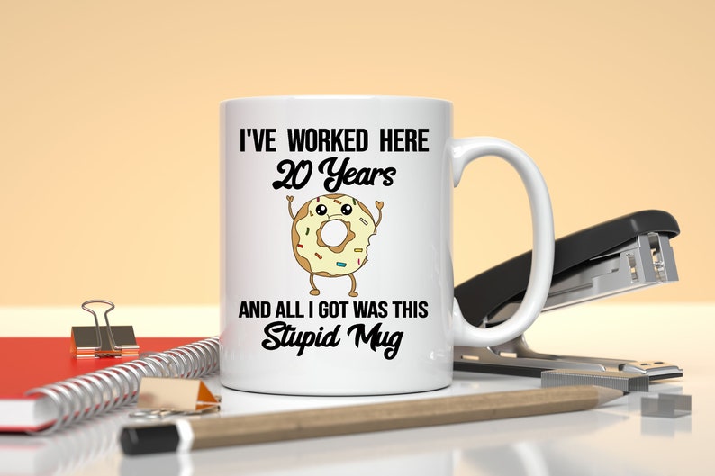 20 Year Work Anniversary Mug Gift for Coworkers Twenty Etsy