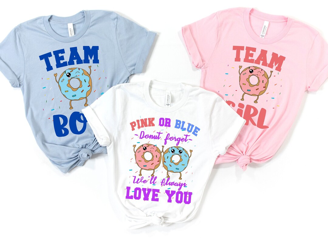 Matching Gender Reveal Shirts Team Boy or Team Girl Tshirts Keeper of