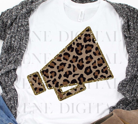 Leopard Bow Cheer Bow Sublimation Download Instant Download PNG Download Glitter Leopard Glitter Hair Bow Sublimation