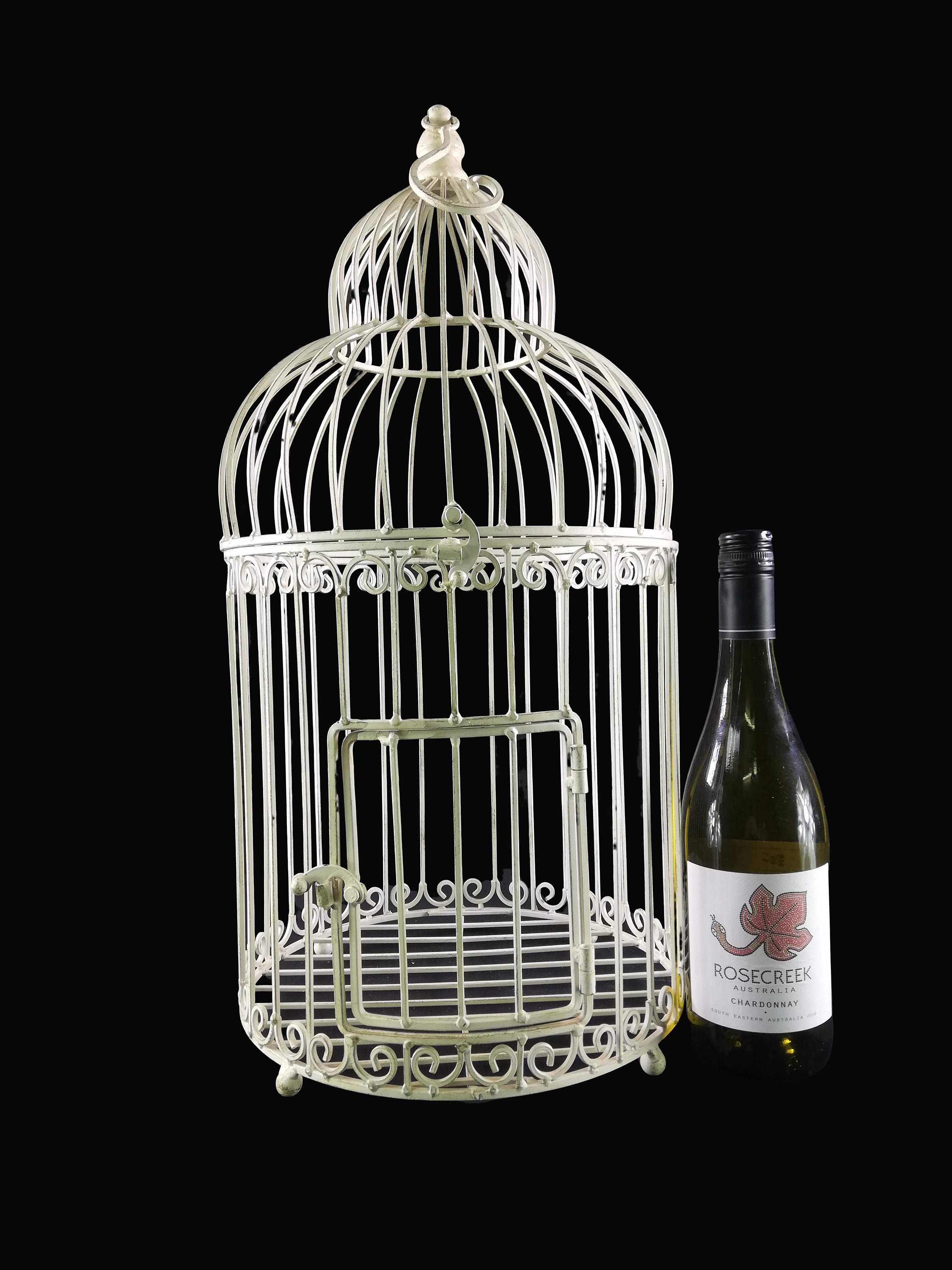 A set of 2 bird cages decorative in garden or inside