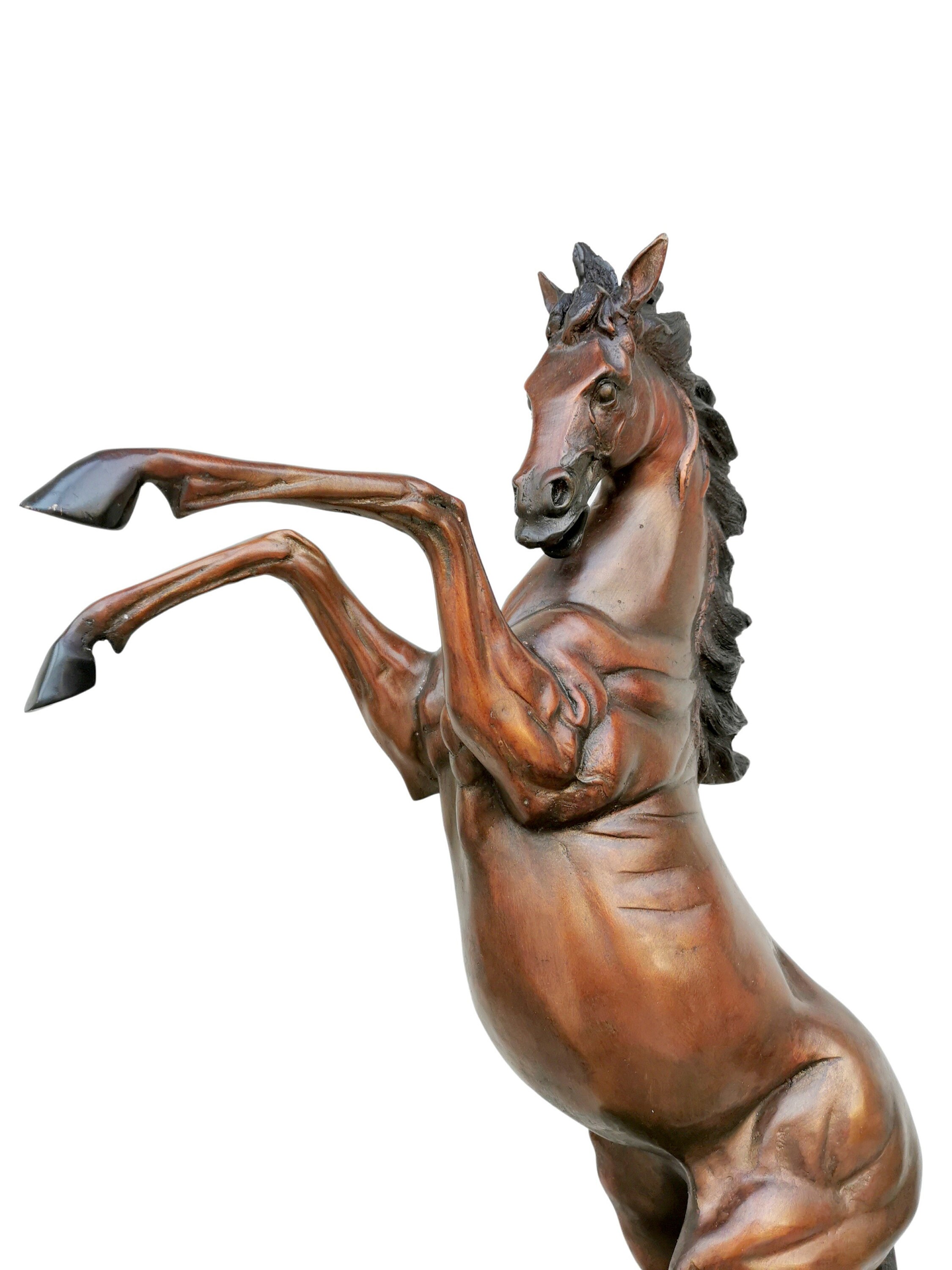 Large rearing horse Large bronze horse statue