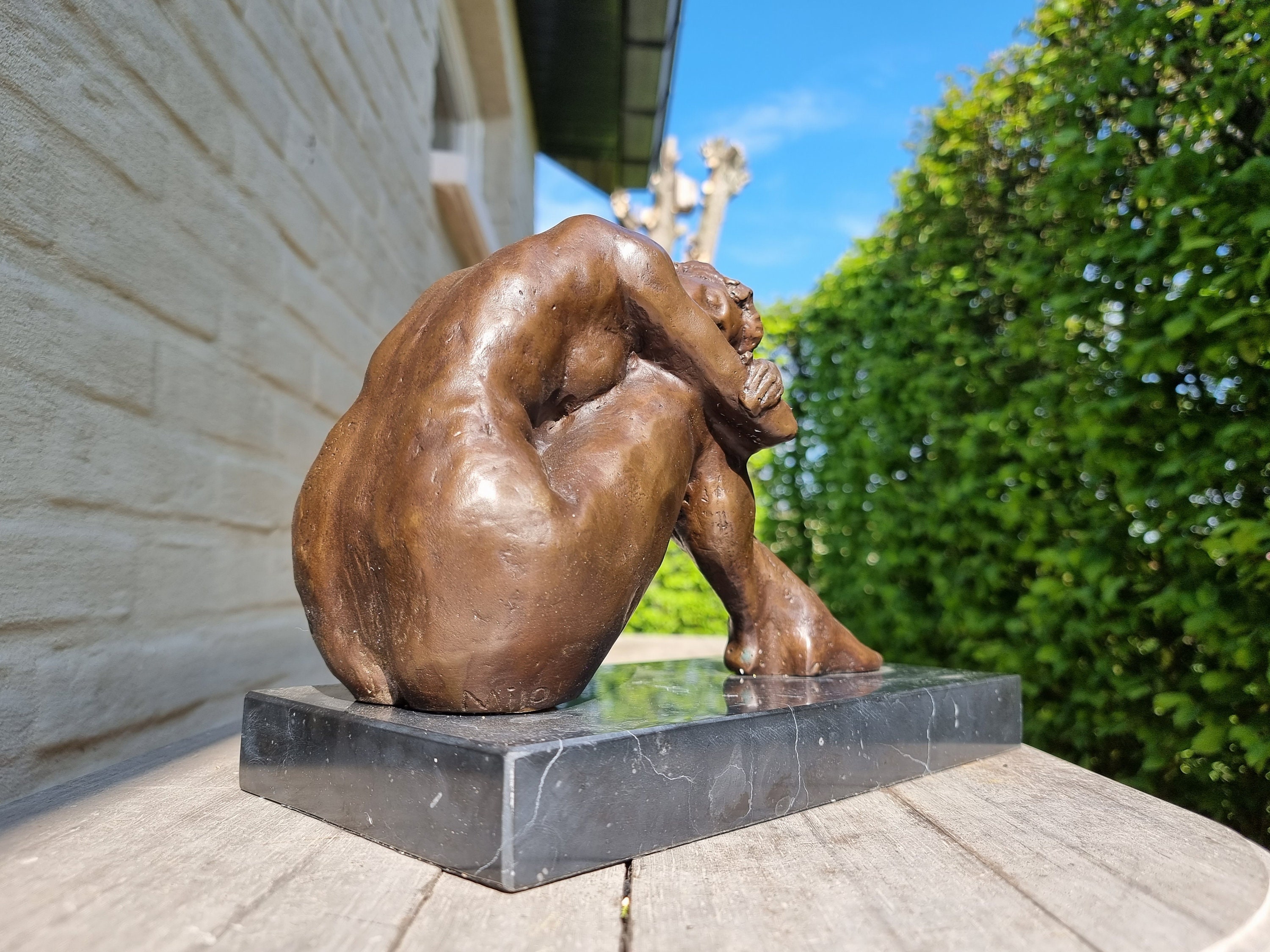Dreaming Lady Naked Woman Squatting Decorative Bronze - Etsy Australia