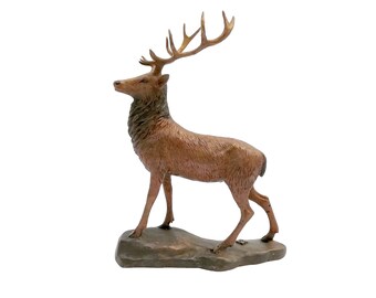 Red deer sculpture - Bronze deer sculpture - hunting lodge decor