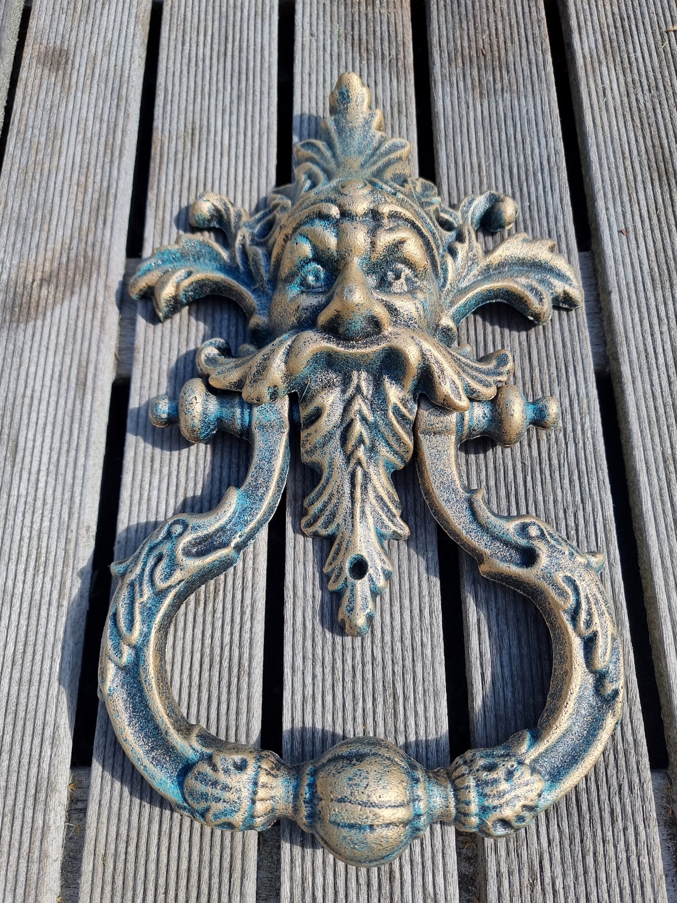 Large cast iron door knocker Doorknob Mythical door knocker