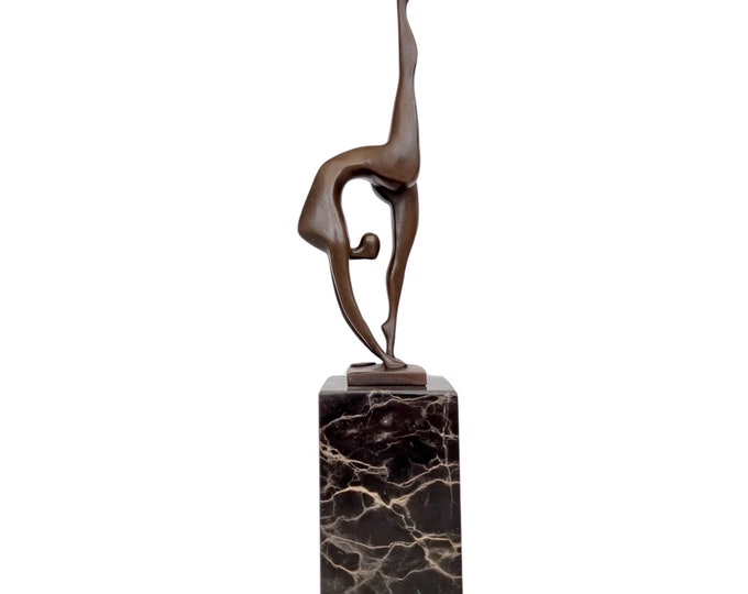 Bronze figurine of a gymnast - abstract and modern design - Gymnast figure - Gift for gymnastics