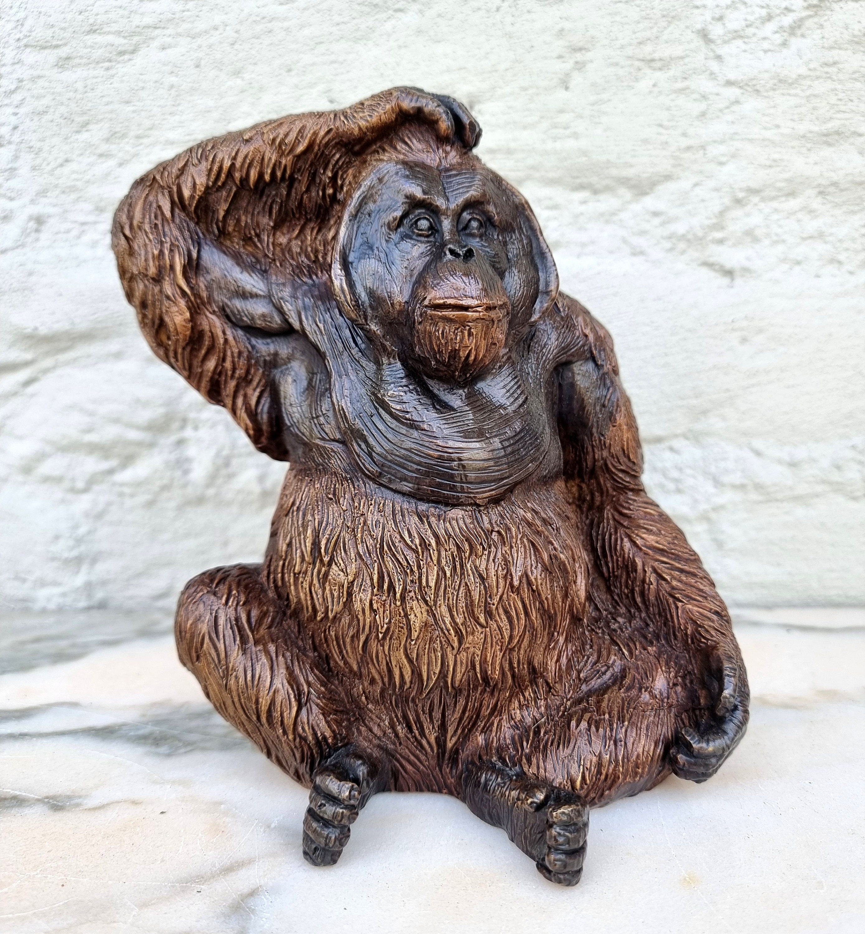 Bronze orangutan Monkey figure Bronze art figurines