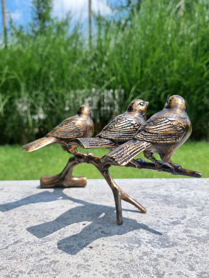 Bronze Birds on Branch Bronze Birds Bronze Statues and Etsy