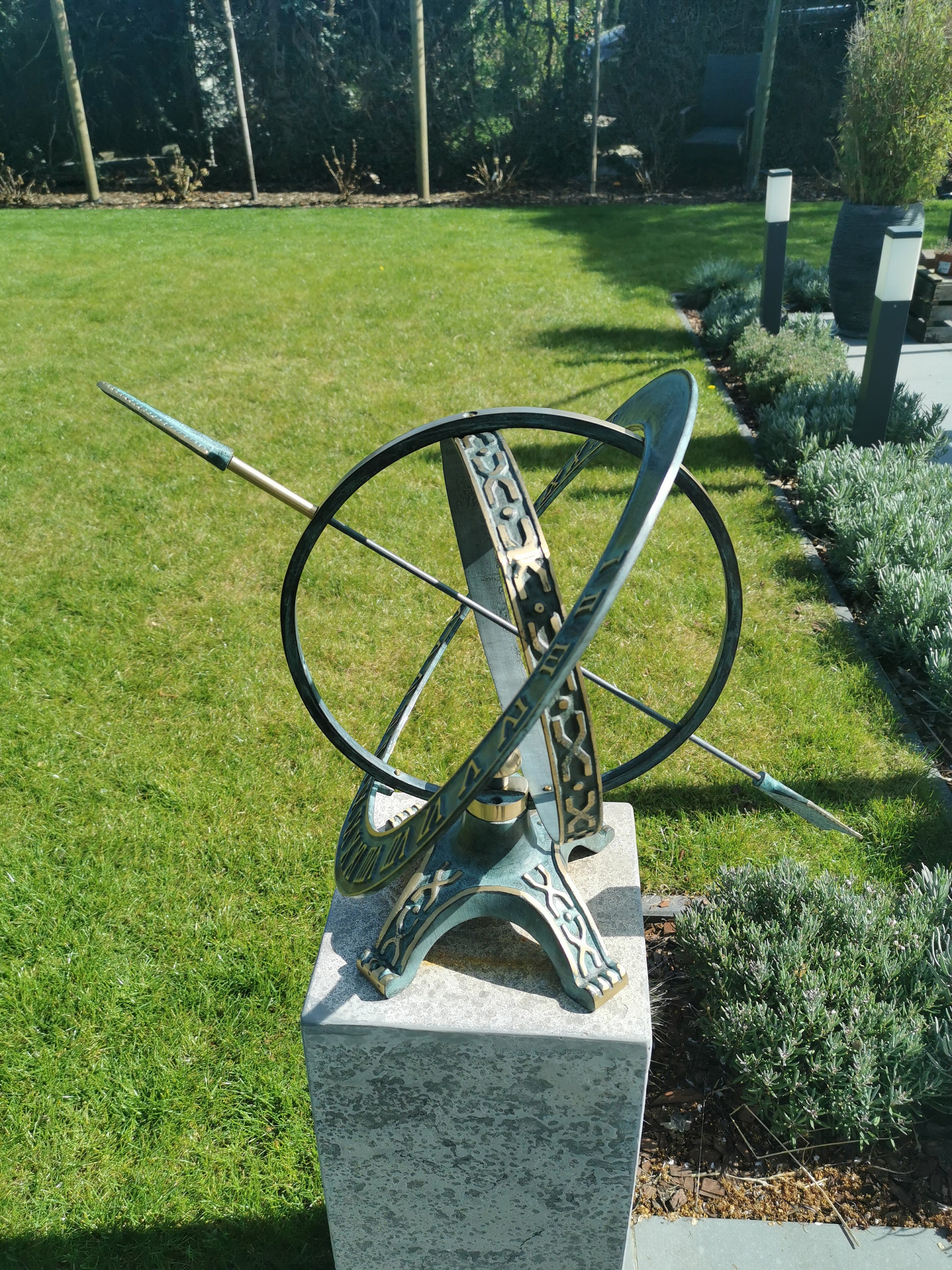Bronze Sundial Garden sculpture Armillary