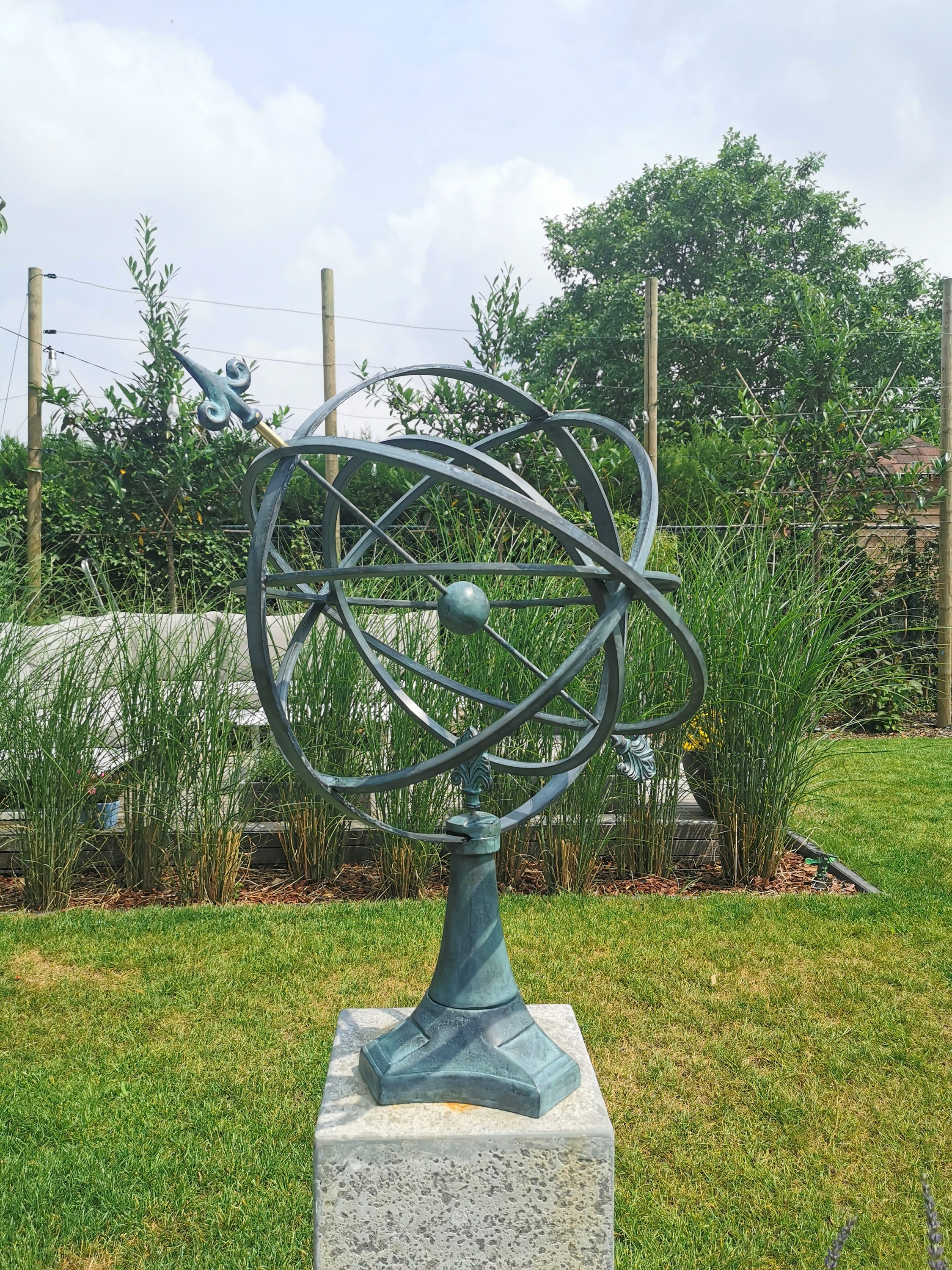 Bronze Sundial Garden sculpture Large Armillary