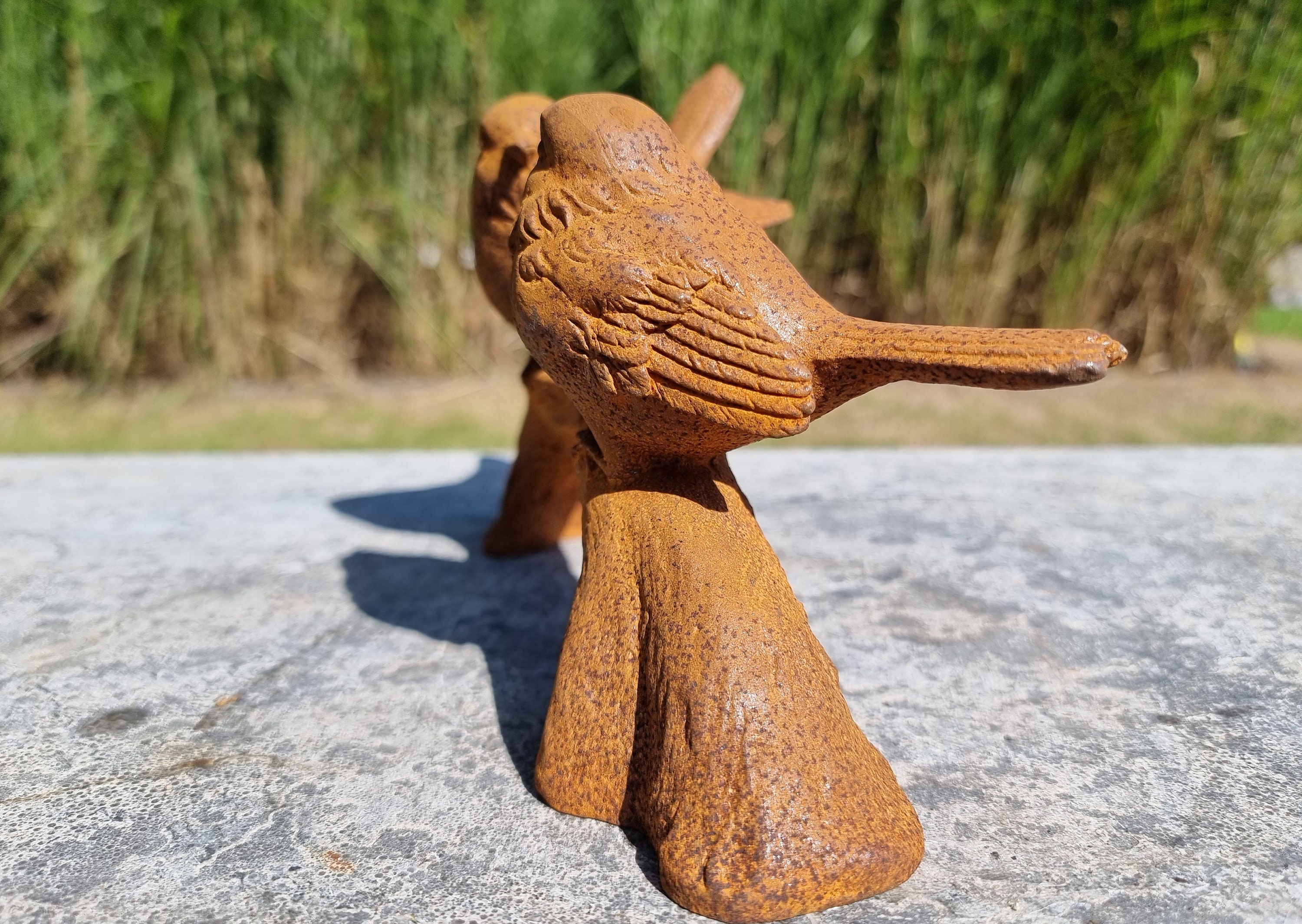 Cast Iron Birds on a Stick Iron Garden and Terrace Ornaments Rural