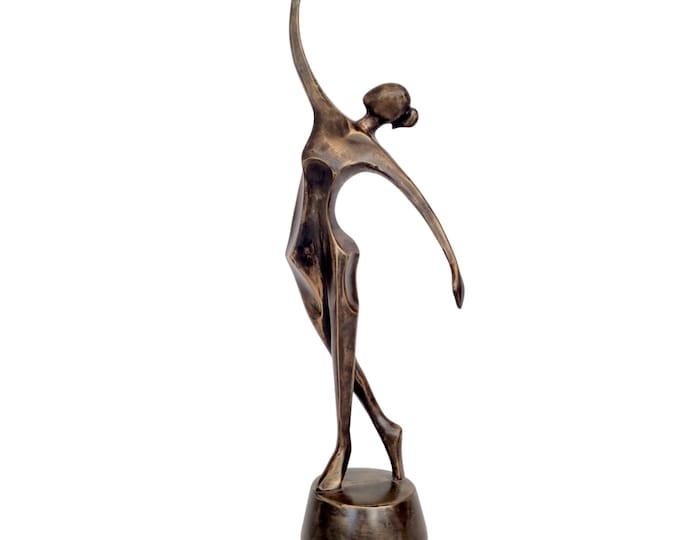 Bronze sculpture of a dancer - Vibrant bronze art - decorative bronze artwork - dancer