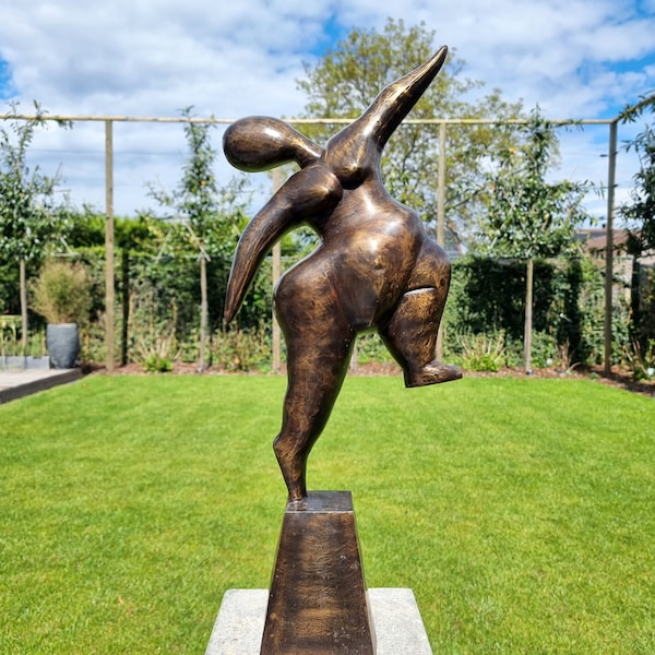 Bronze  sculpture - Dancing woman - Contemporary bronze art