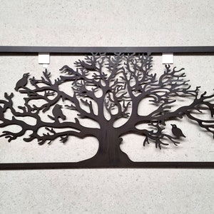 Metal wall decoration - Tree with birds - Tree of life