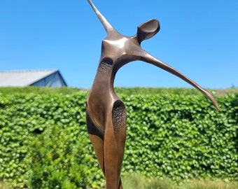 Œuvre d'art abstraite en bronze - Danseuse au design contemporain - Figurines cadeaux décoratives en bronze