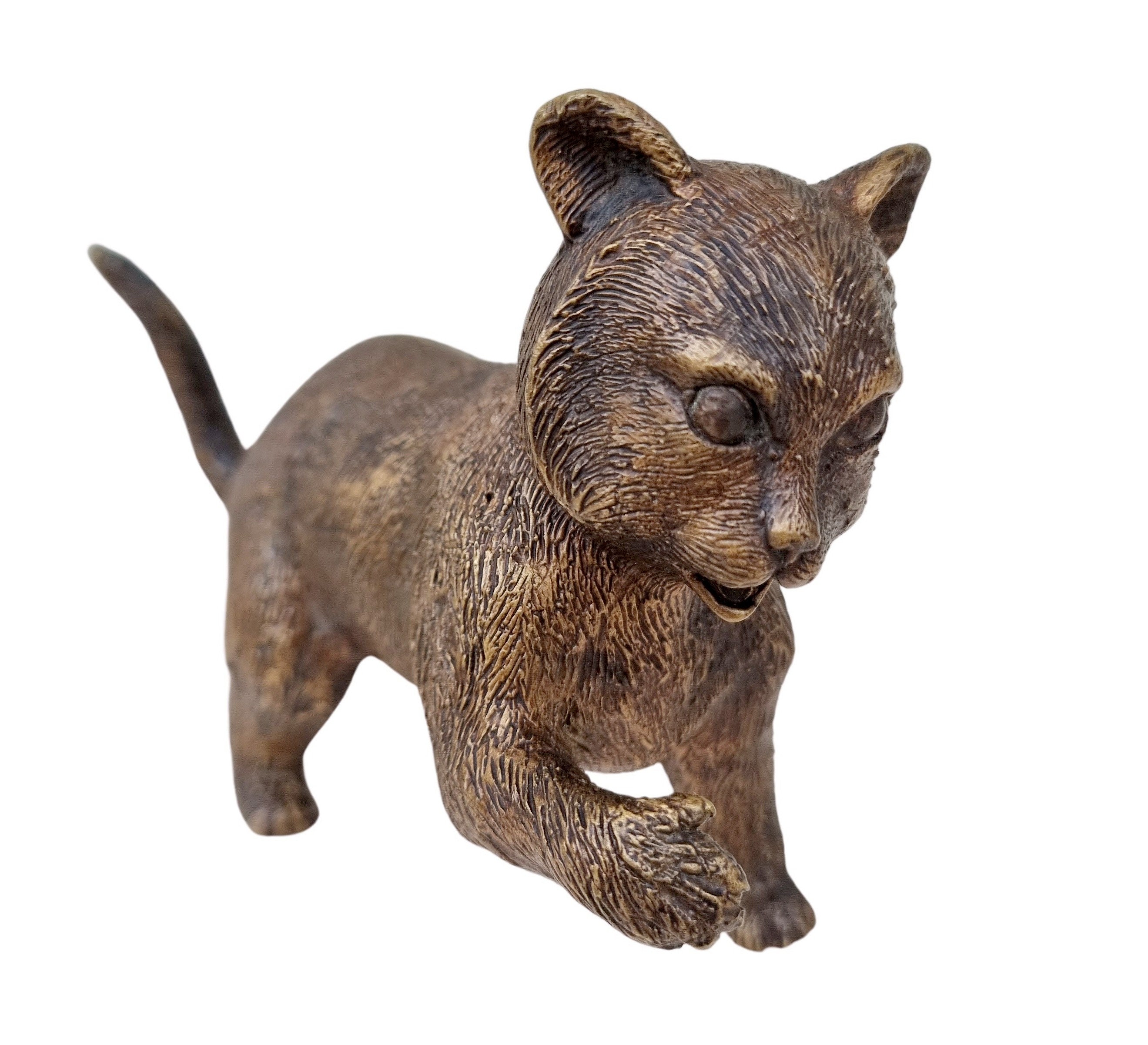 Bronze kitten Cat statues Cat figures in bronze Kitten gift idea