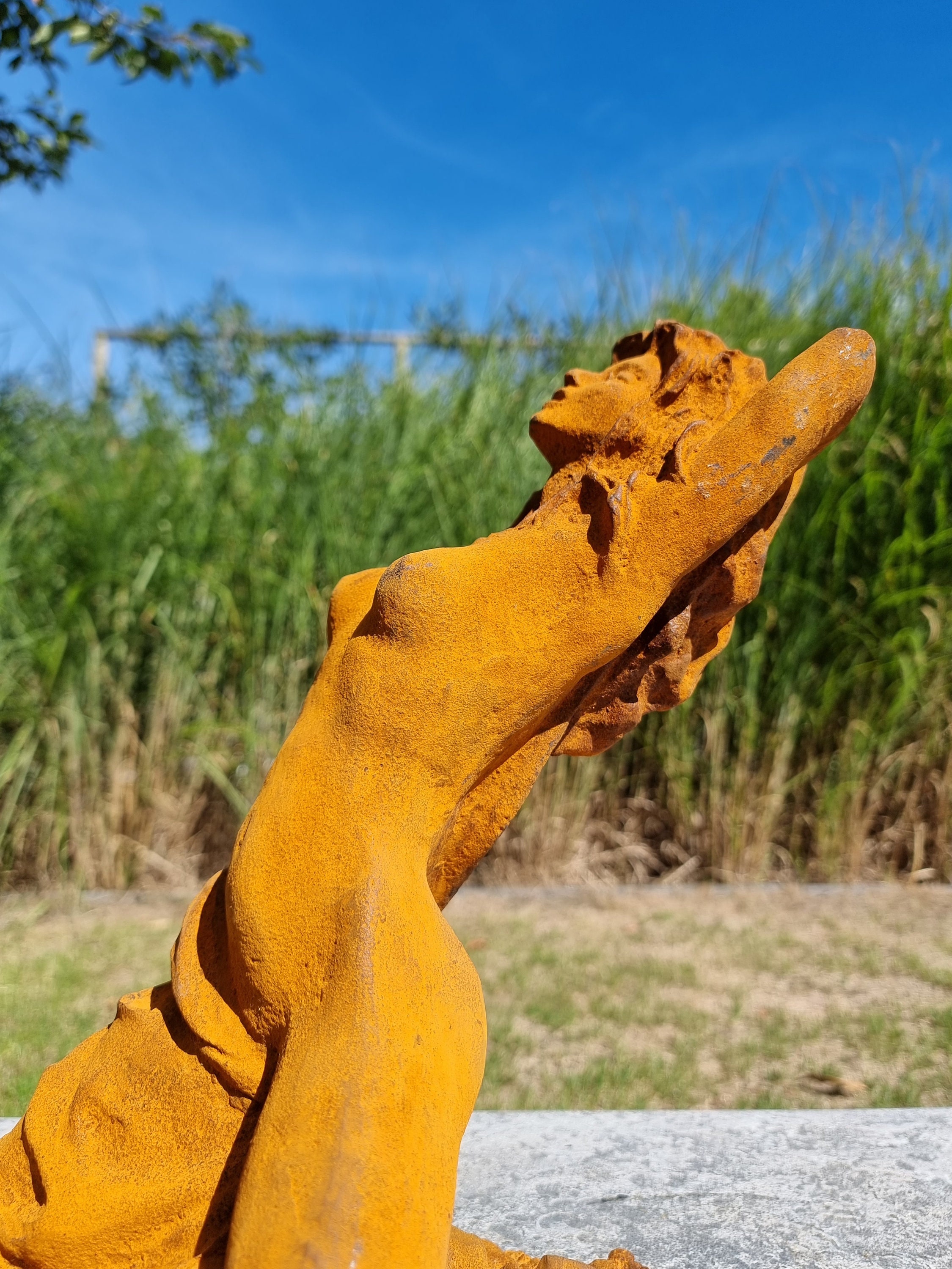 Cast Iron Garden Sculpture of a Halfnaked Lady Lady Etsy UK