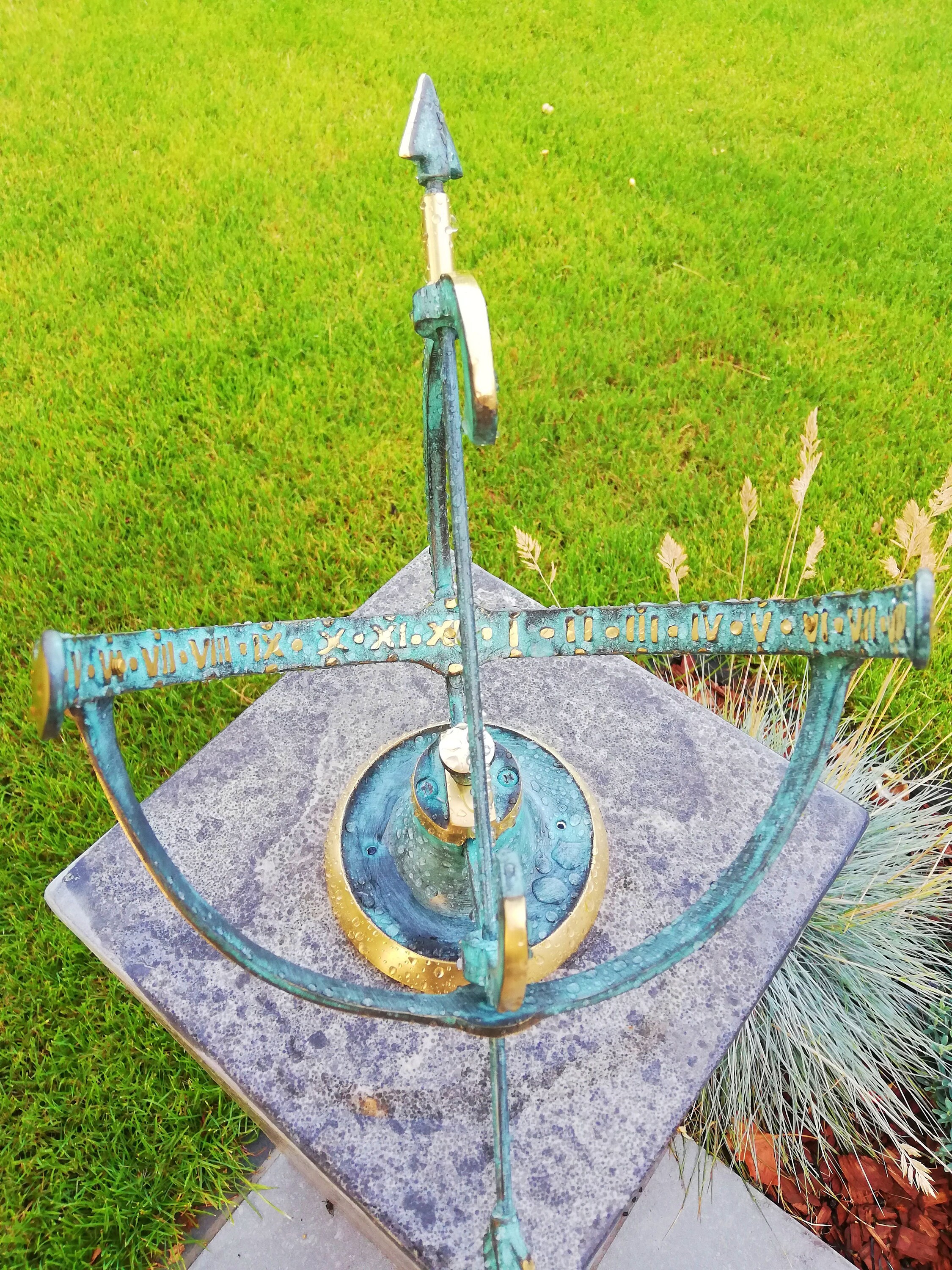 Bronze Sundial Garden sculpture