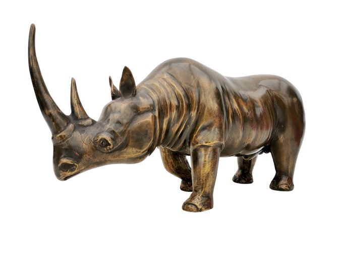Bronze sculpture of a rhinoceros - Bronze animals - Bronze gift item
