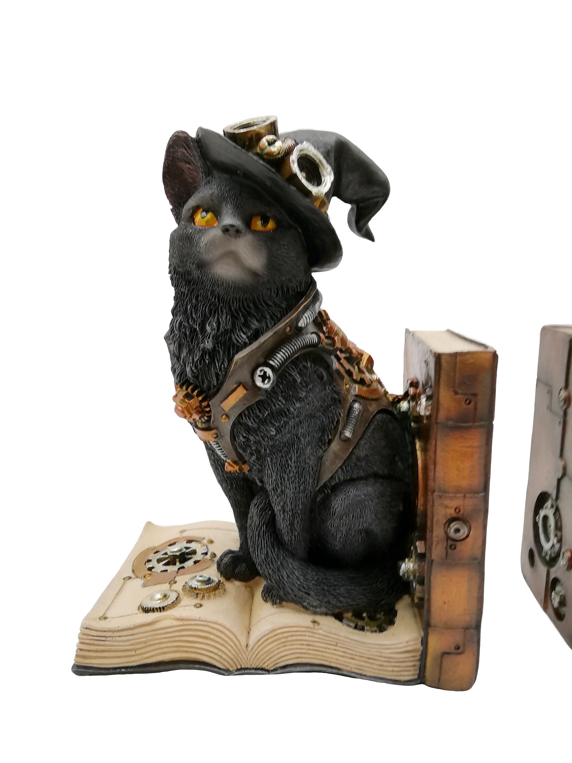 Black cat bookends Witchcraft Bookends