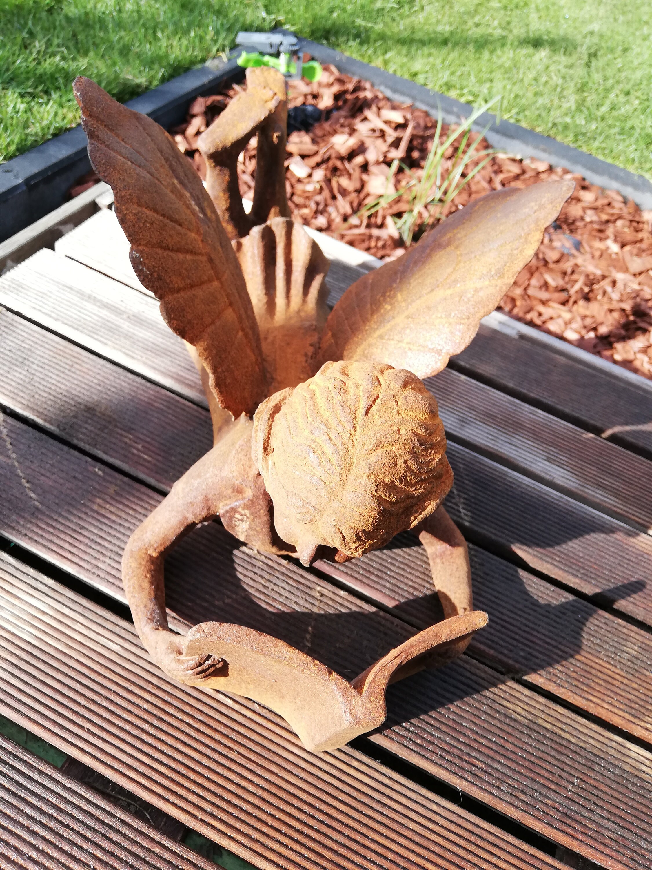 fairy reading a book statue