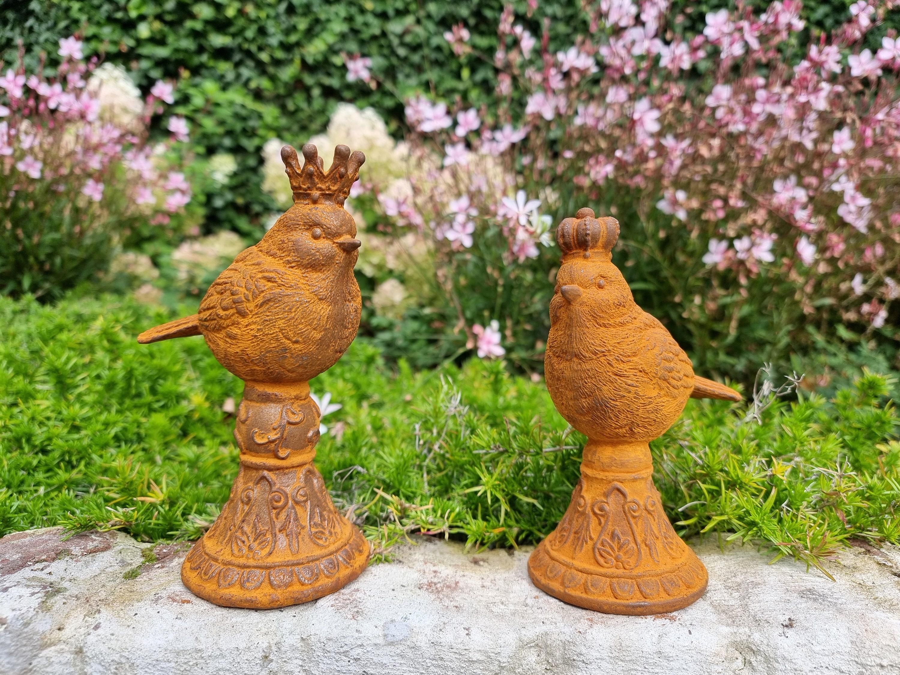 Cast iron garden ornaments Birds Royal birds Birds with Etsy
