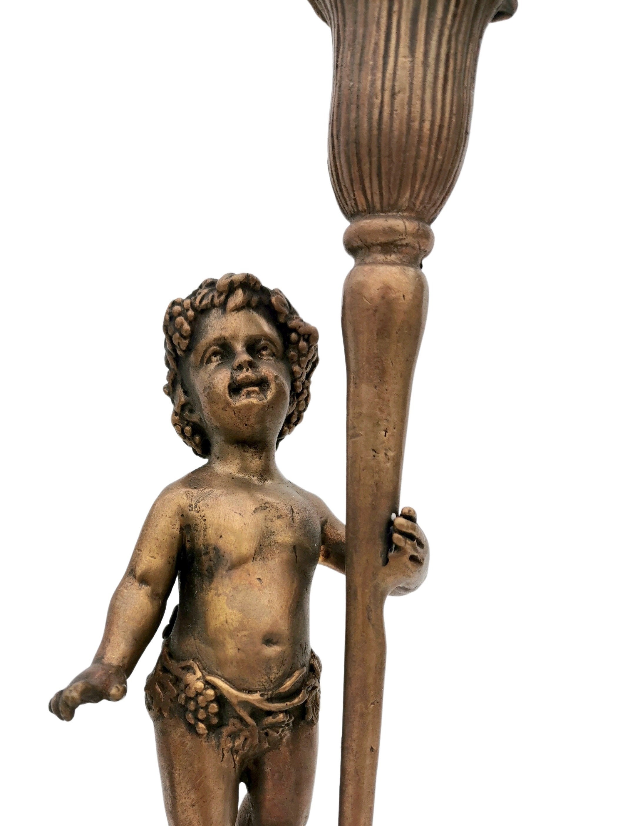 Classic candlesticks Bronze putti candelabra French decor
