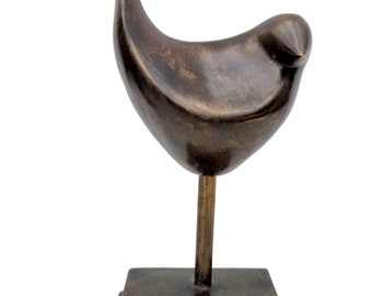 Abstract Bird on a Stick - Contemporary Bronze Art - Bronze Gift Idea