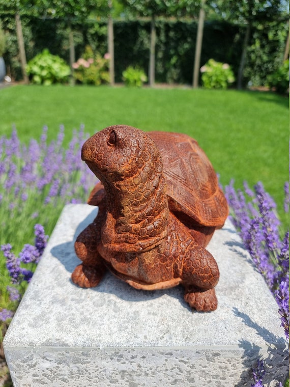 Tortue en fonte Décoration charmante de jardin animaux en fonte