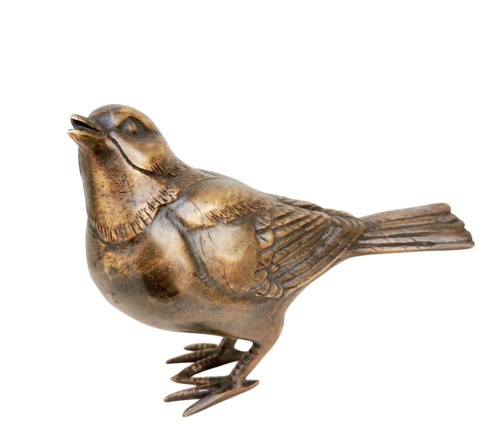 Pair of Bronze Birds Bird Ornaments Easter Decoration Etsy