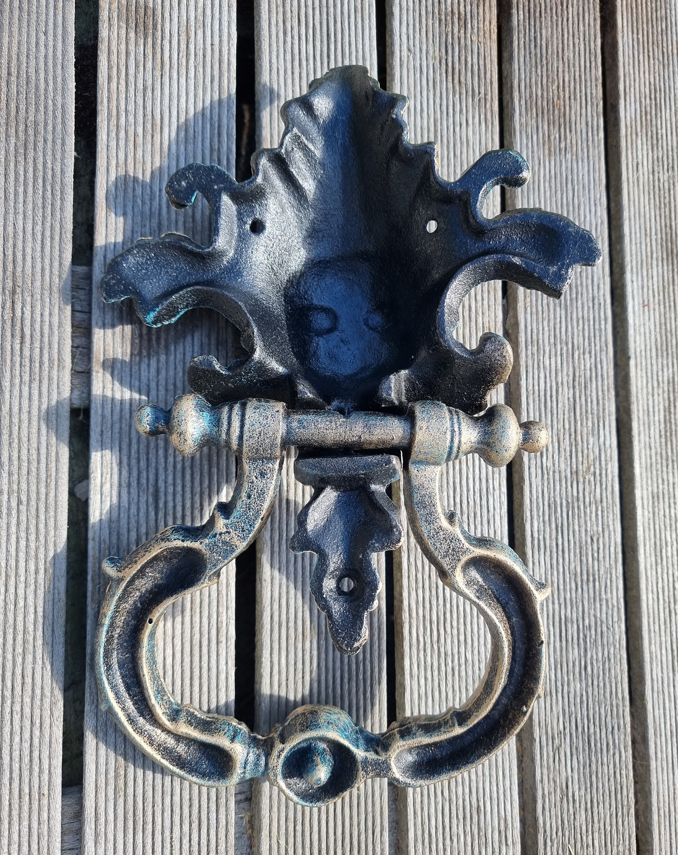 Large cast iron door knocker Doorknob Mythical door knocker