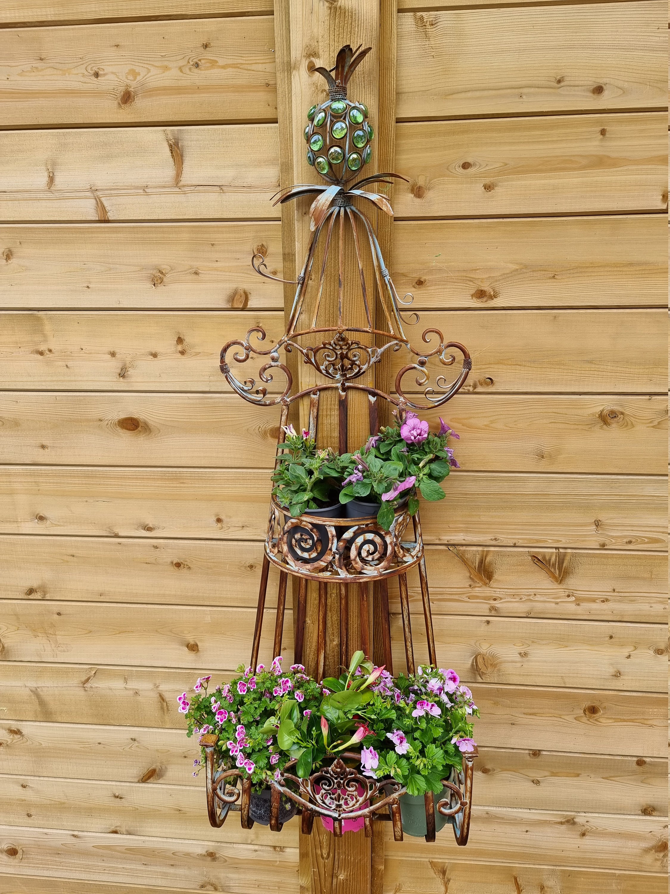 Wall mount flower holder Wrought iron flower baskets Etsy