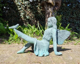 Cast iron garden fairy - Garden angel - Iron garden decoration - magical garden and terrace sculptures