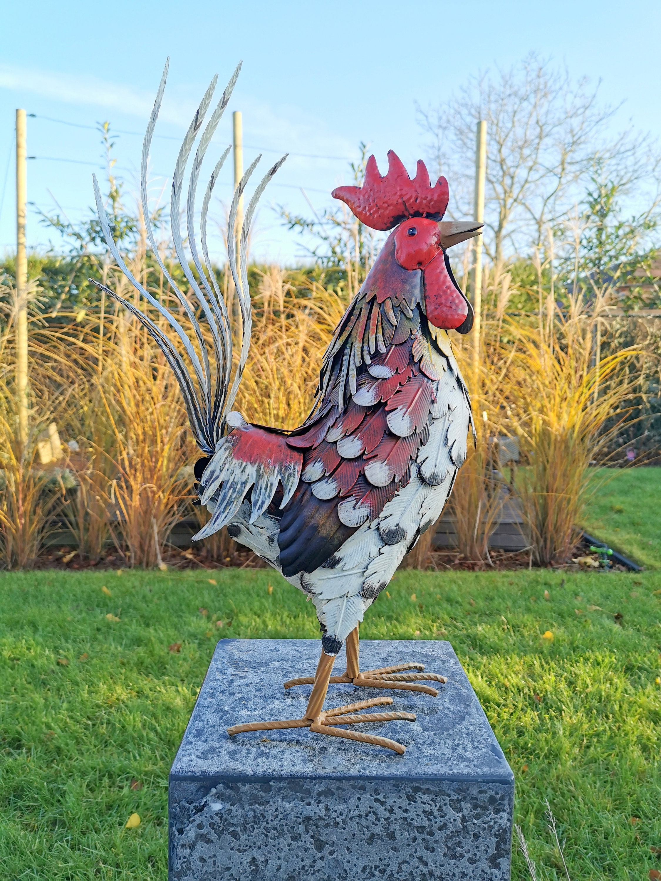 metal chicken outdoor decor metal chicken outdoor decor