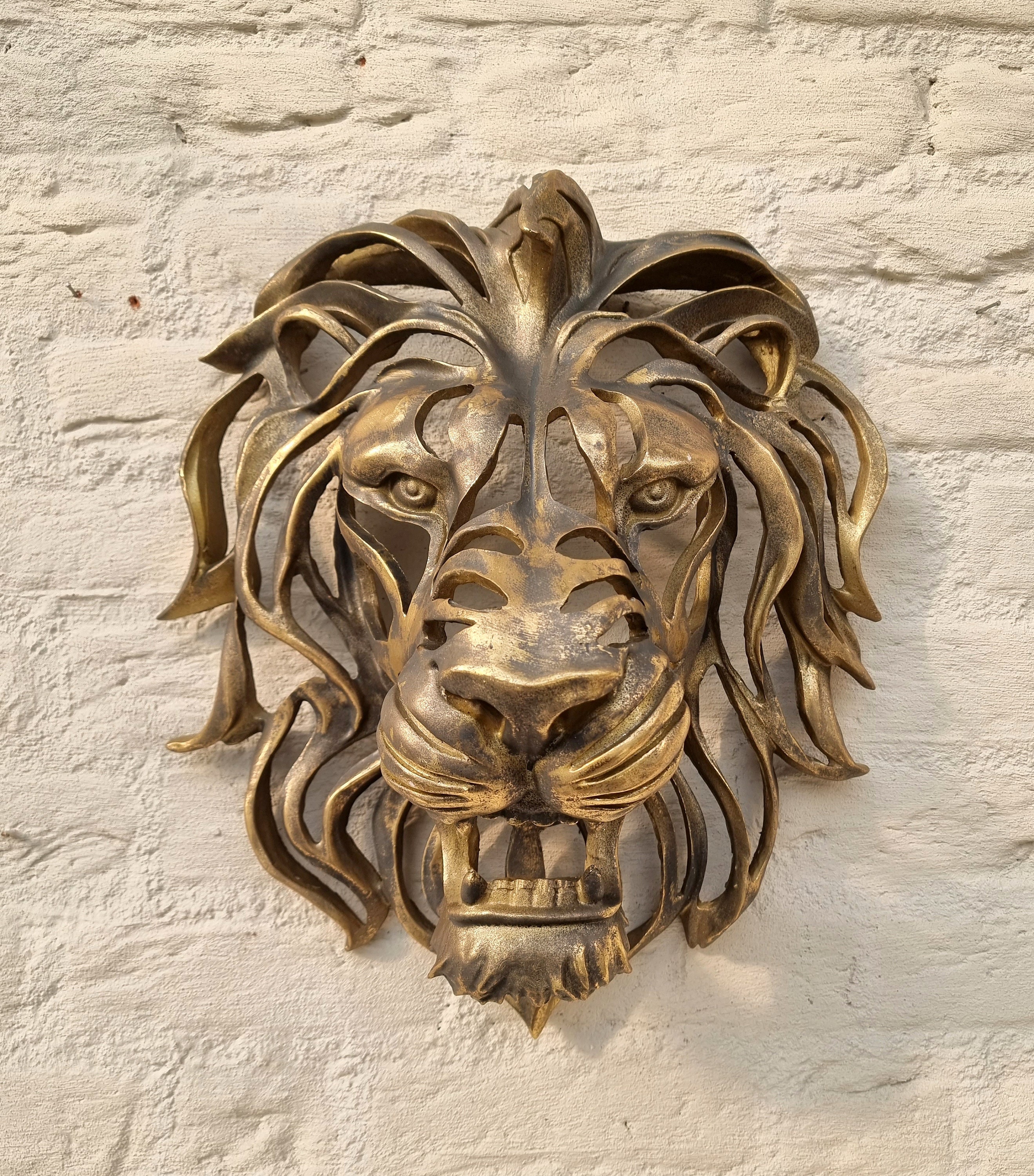 Large Lion Head Wall Mounted Etsy UK