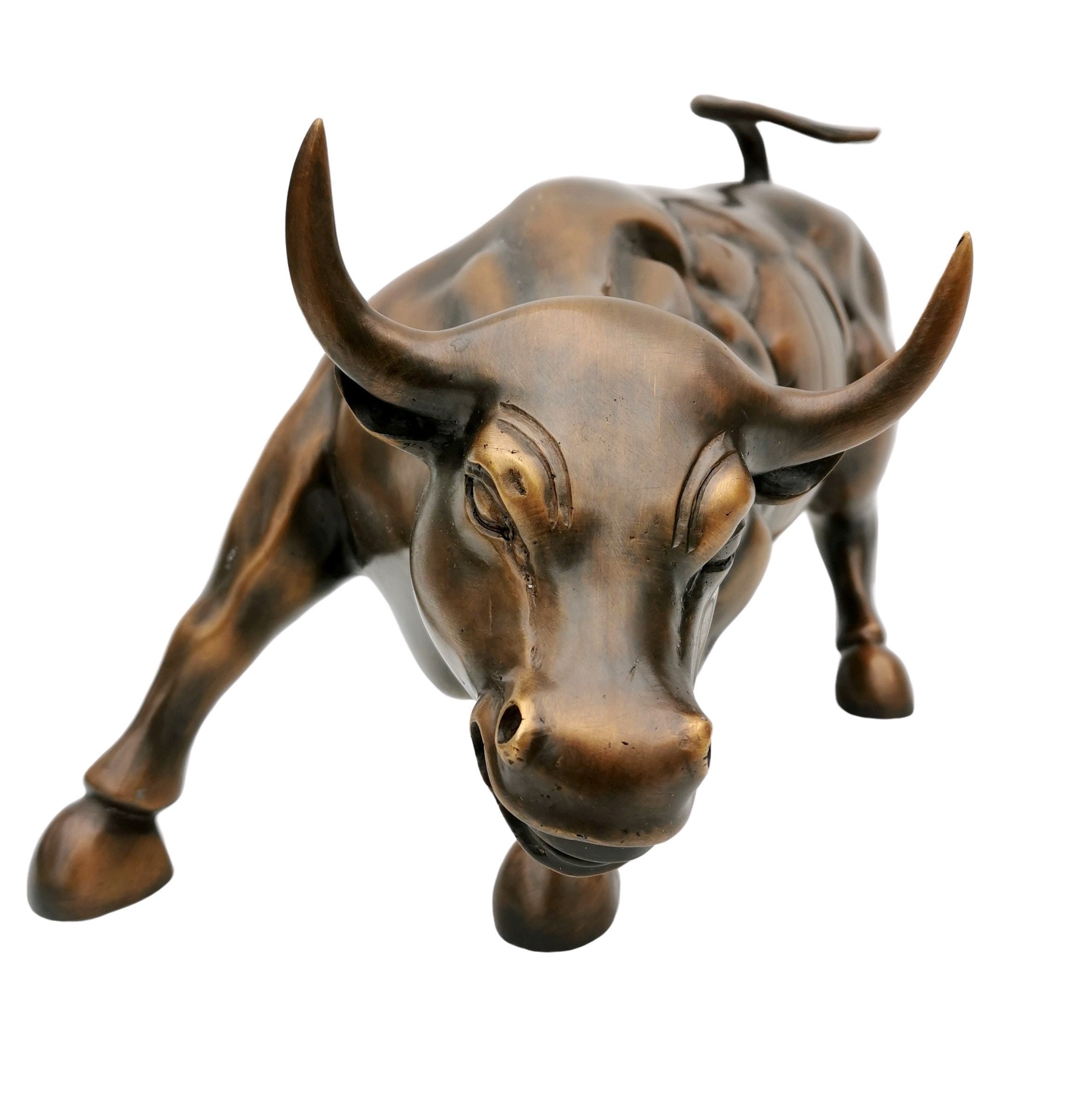 Bronze Raging bull Bronze animal artworks Bull statue Wall street