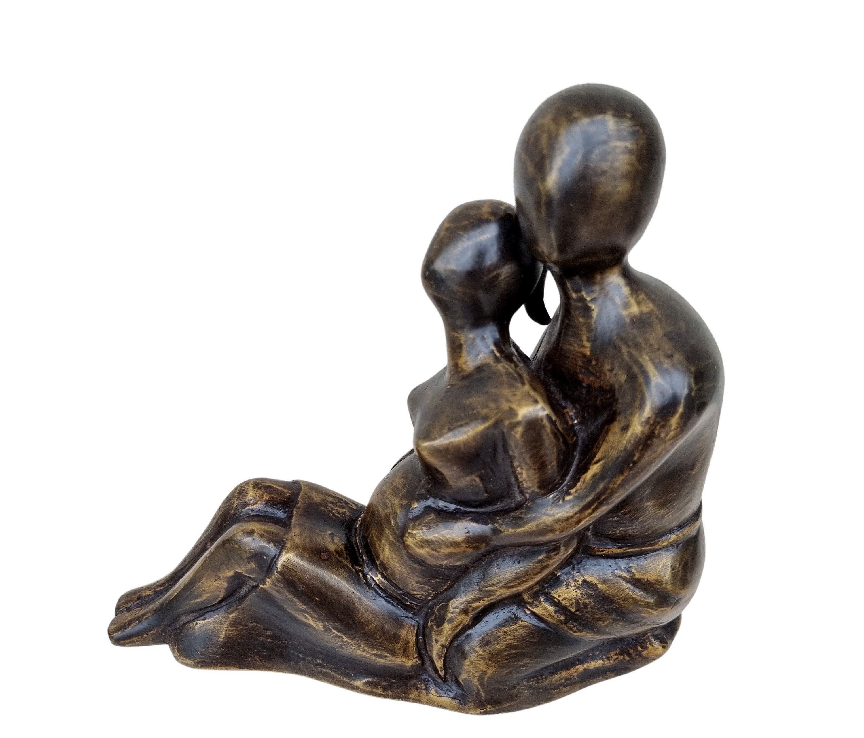 Bronze sculpture of a pregnant couple - Pregnant woman - Maternity gift