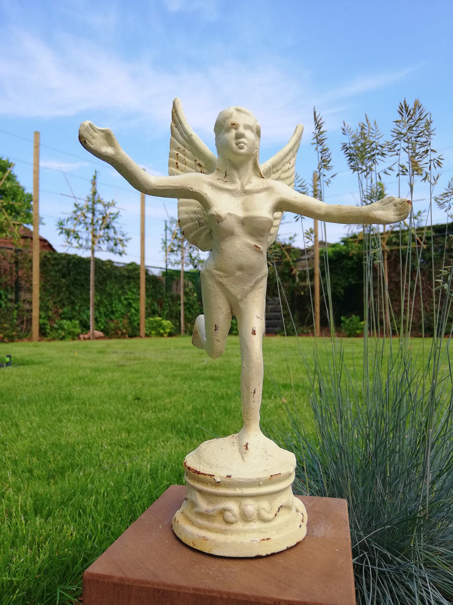 Cast Iron Angel Sculpture garden Sculpture or Inside Etsy