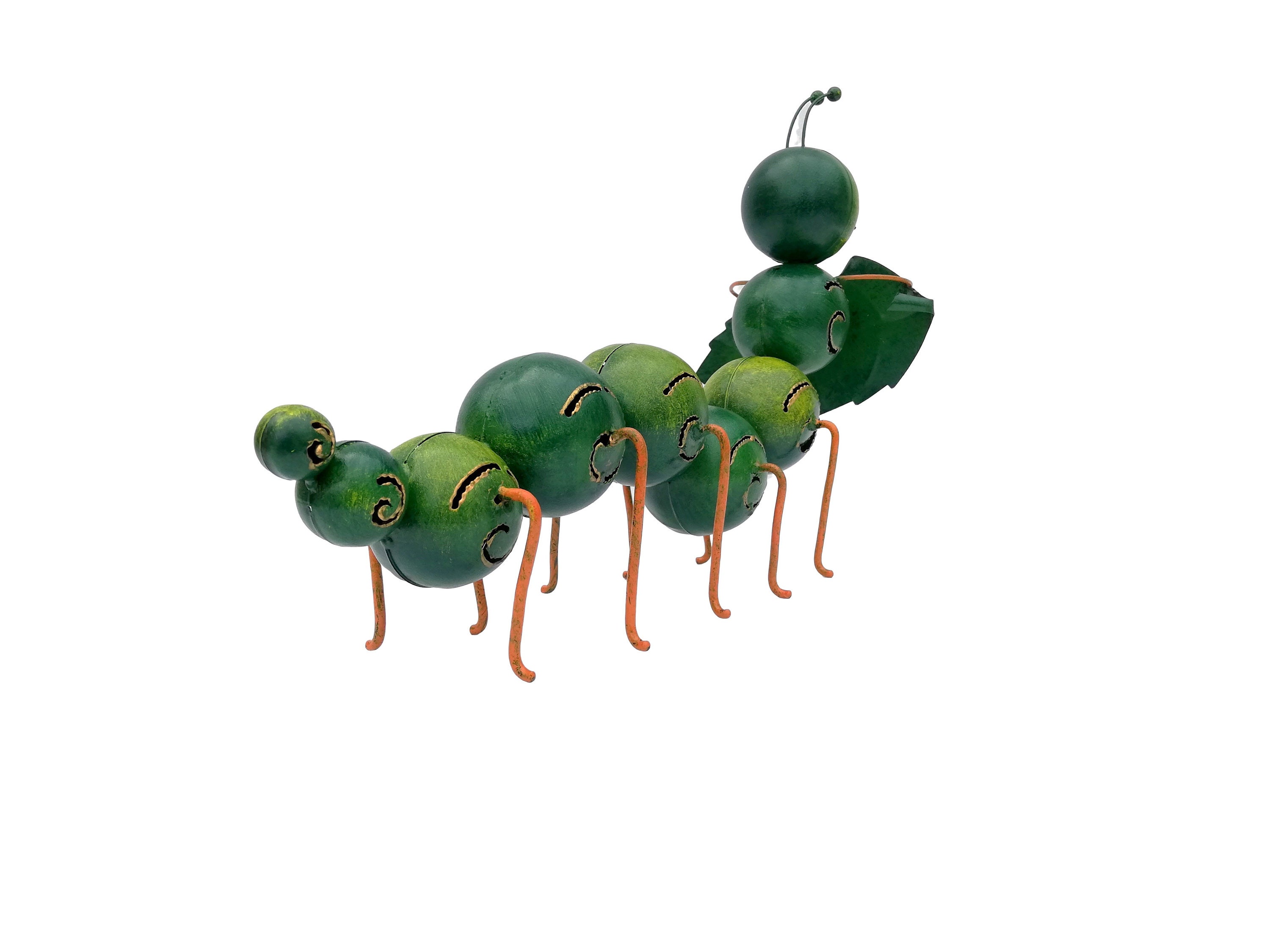 Metal sculpture of a cute caterpillar Garden decor or in house