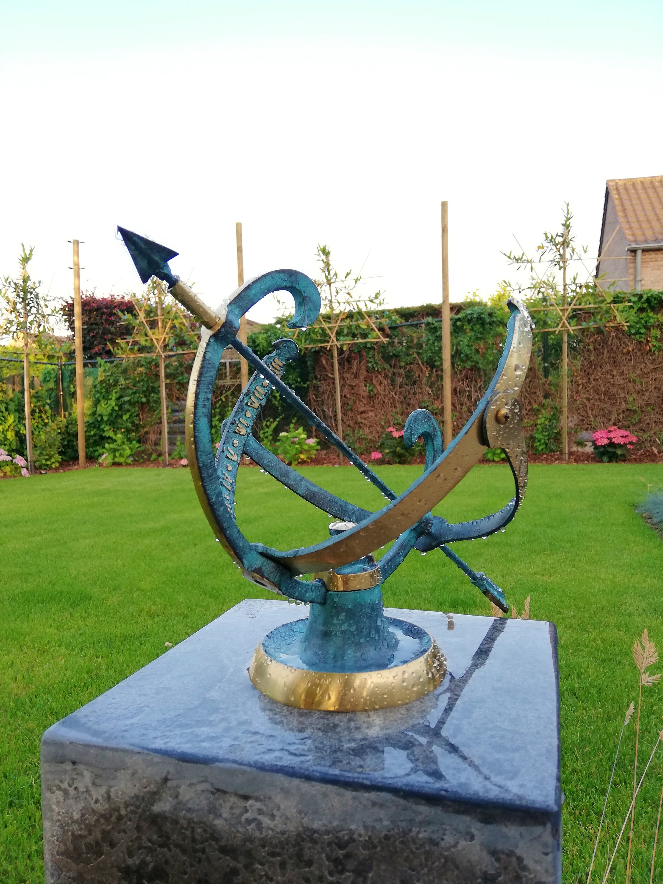 Bronze Sundial Garden sculpture