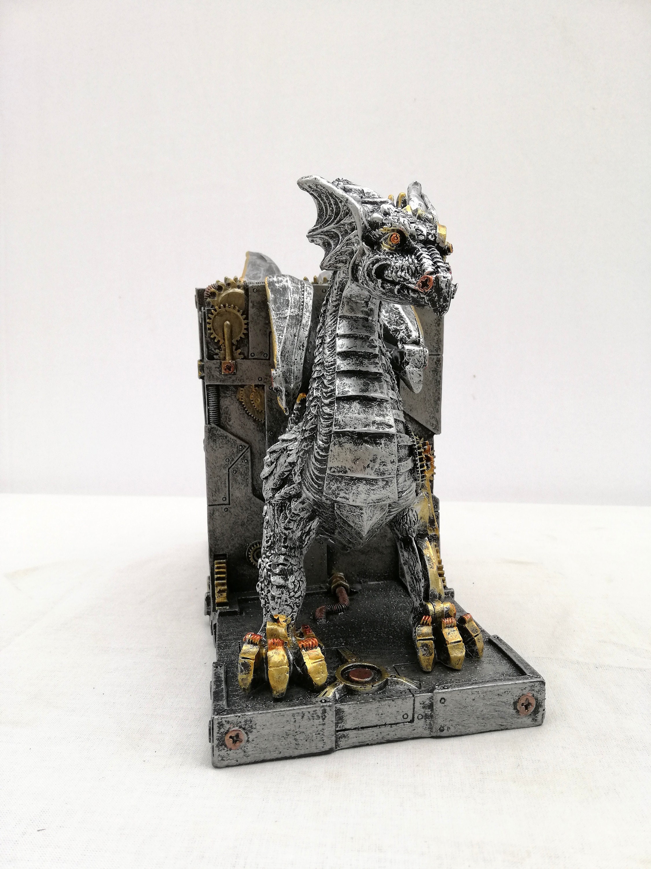 Dragon bookends steampunk & Fantasy