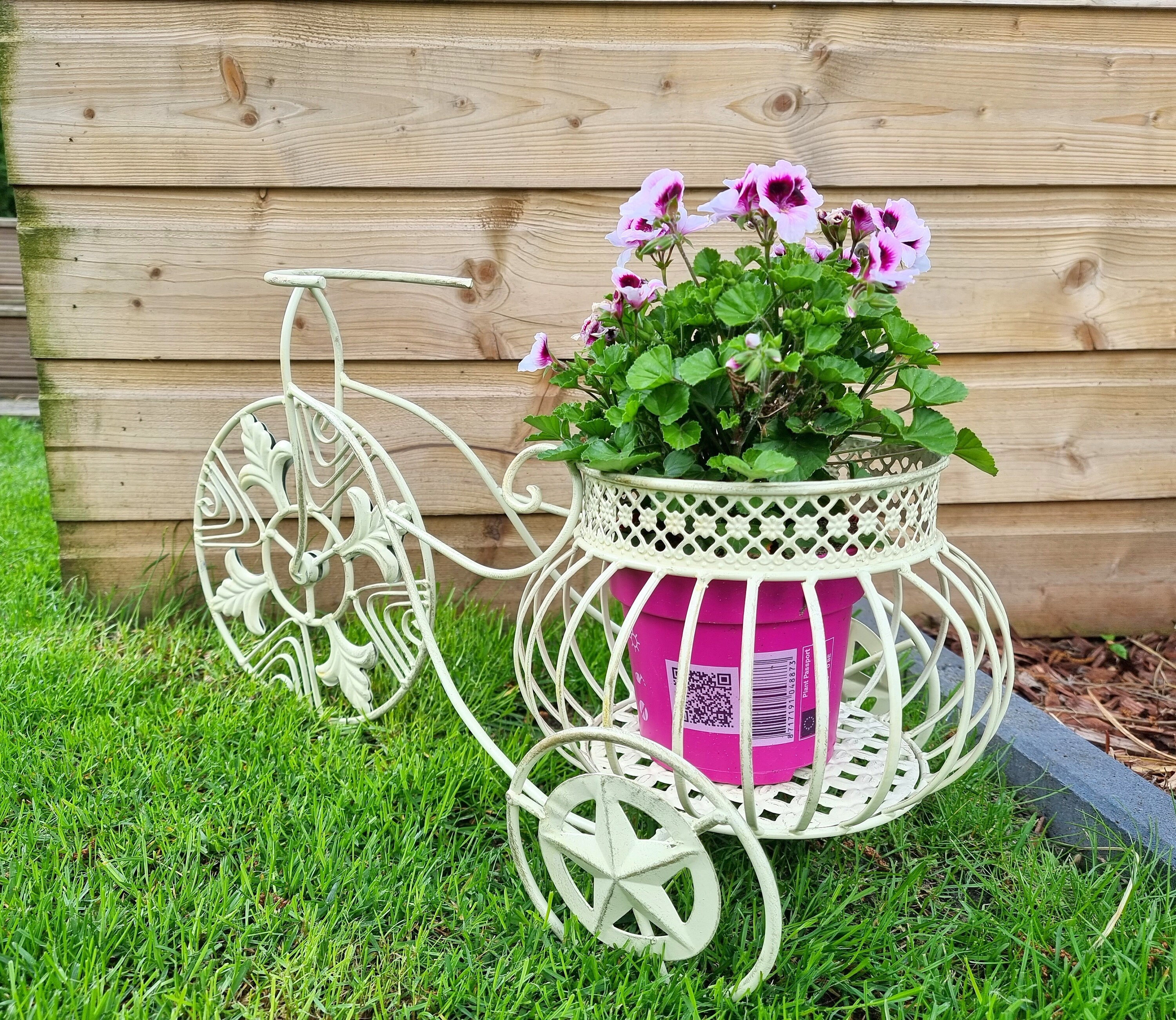 Relaxdays Pot de fleurs vélo, décoration jardin, extérieur, pour