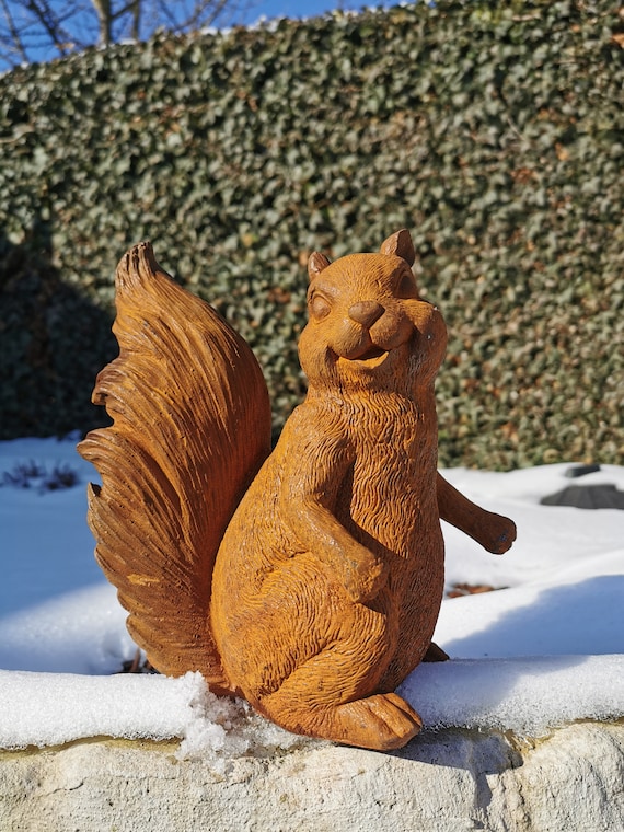 Écureuil en fonte Décoration Décoration de jardin et de terrasse Jardin  dornements -  France