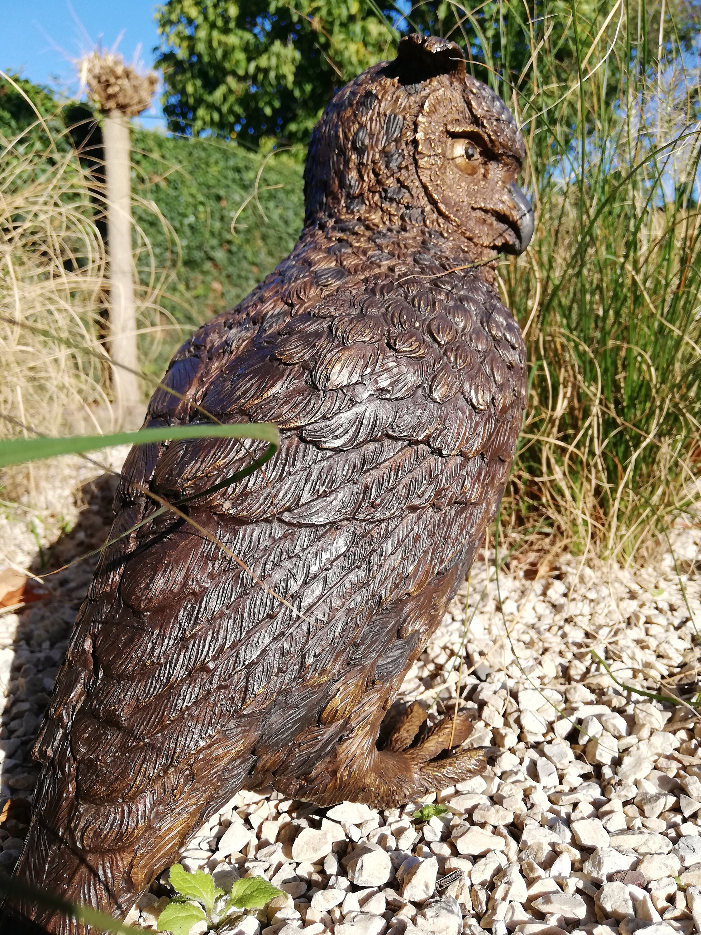 Lifelike bronze owl statue Bronze garden statues Classical owl
