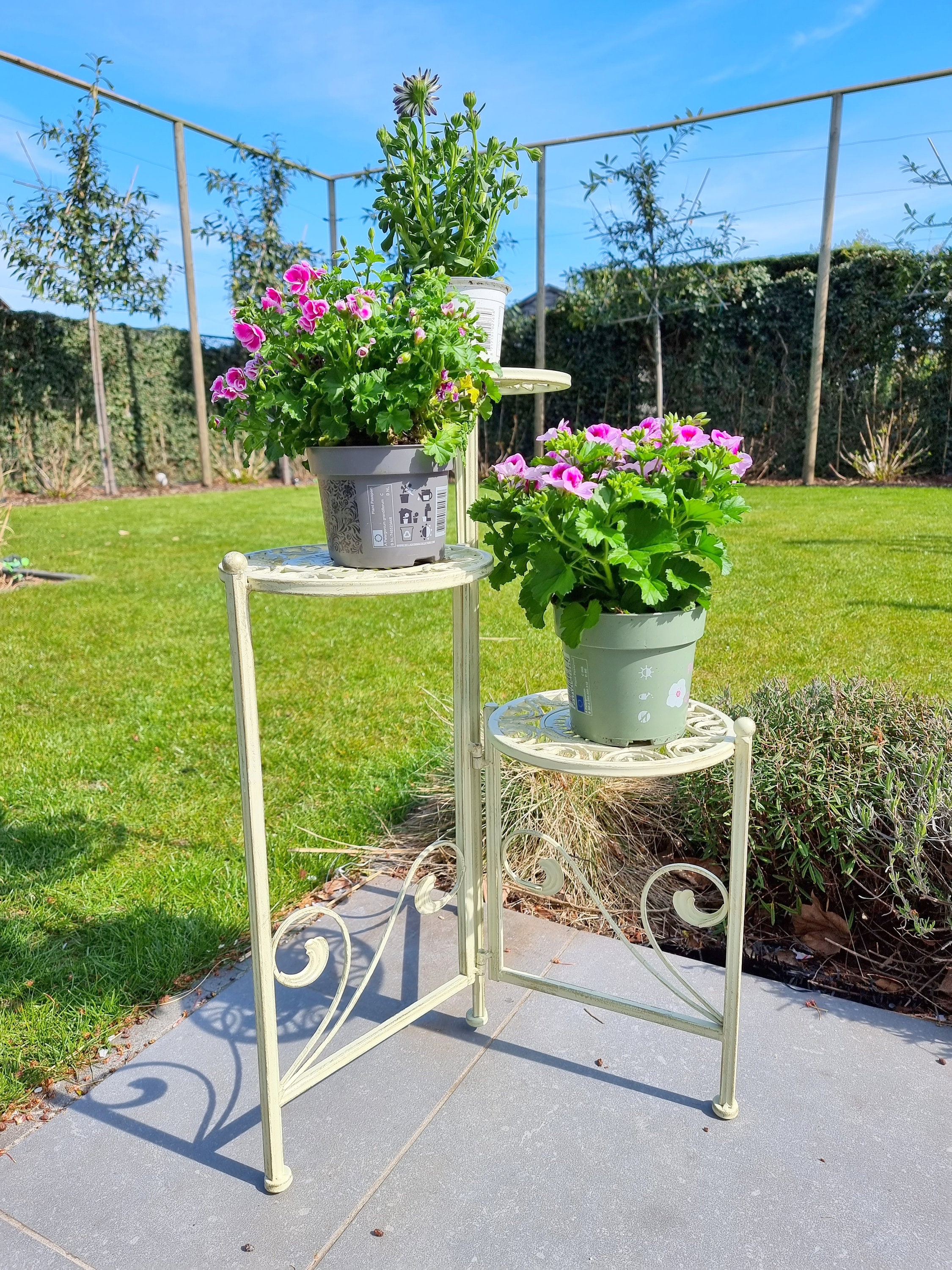 2 flower tables Flower stands decorative tables terrace Etsy