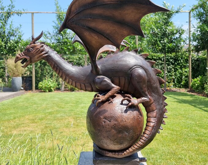 Very Large Bronze Dragon Garden Fountain Bronze Dragon Water Spitter Etsy