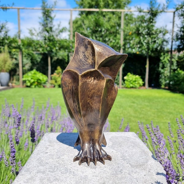 Hibou en bronze distillé - Sculptures de jardin - Hibou de bronze