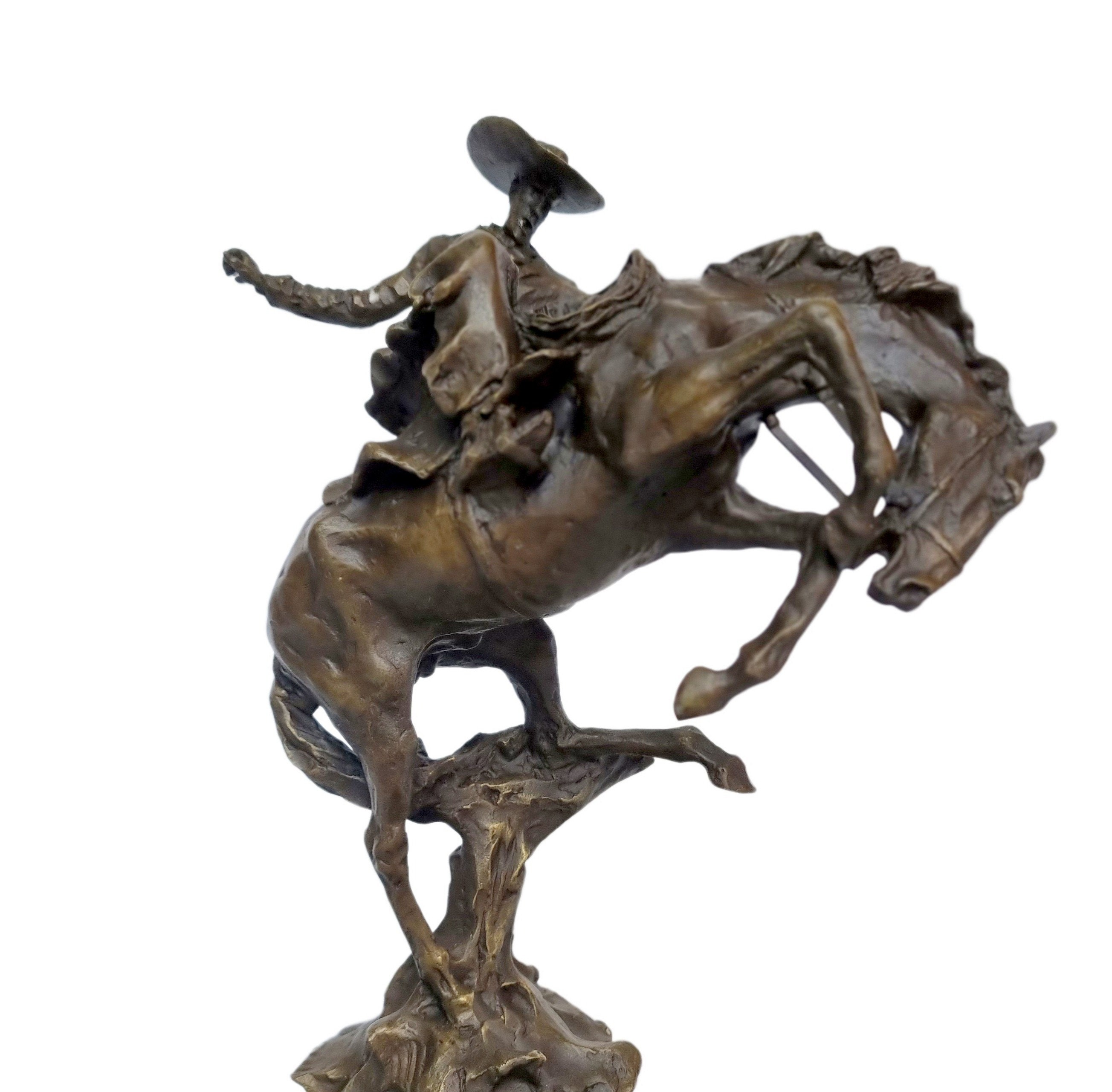 Bronze sculpture of a Cowboy Horse Tamer Bronze Horse