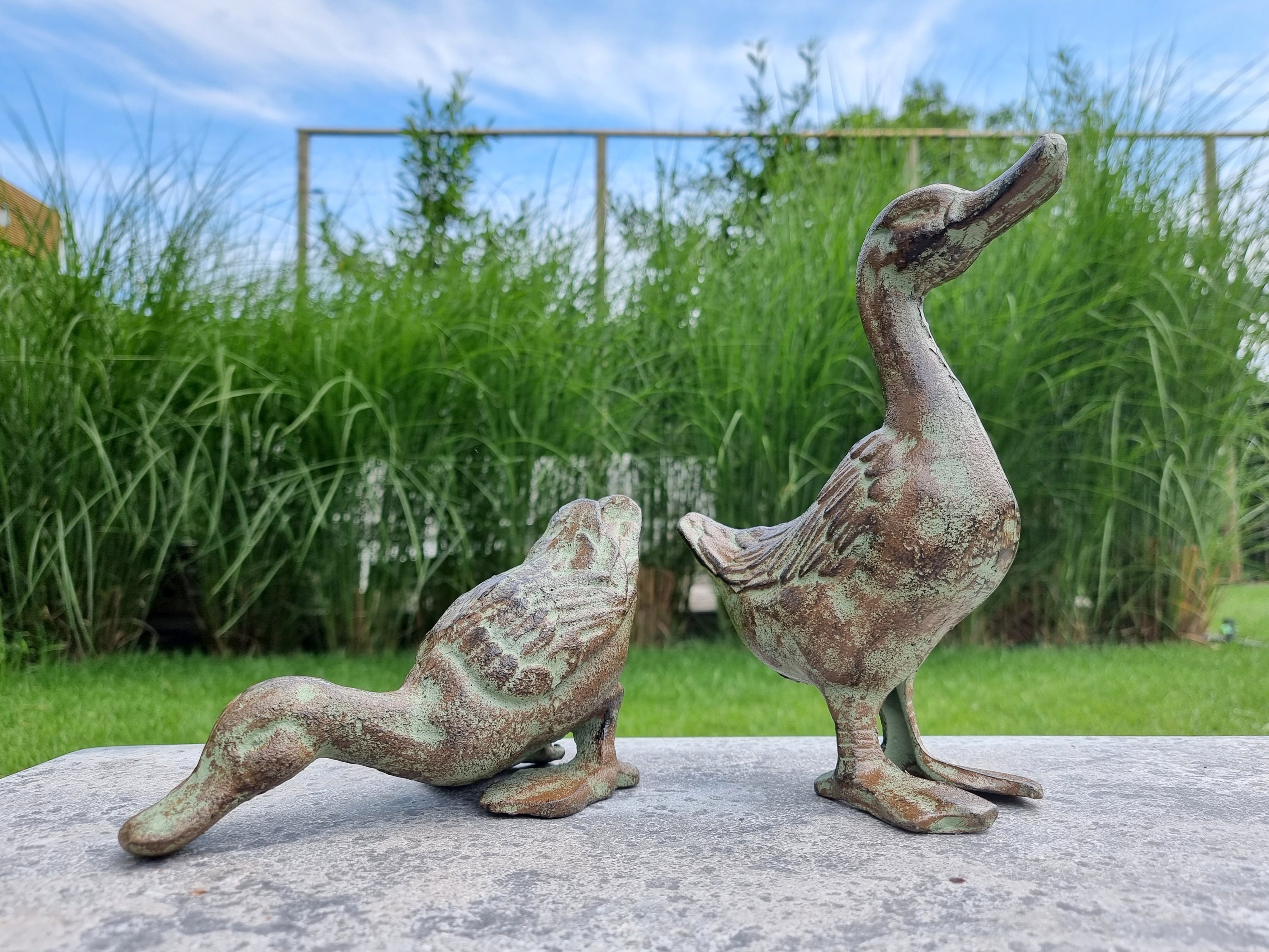 Cast iron Ducks Garden and patio decor Garden statues pond decoration